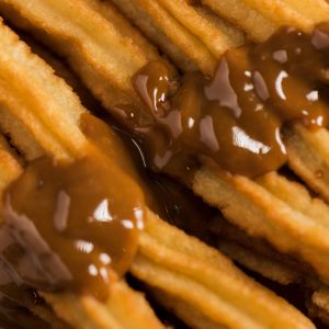 Churros rellenos de dulce de leche