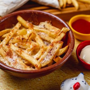 Patatas con queso